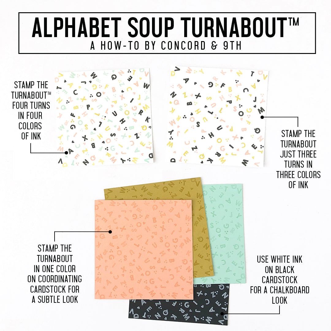 Alphabet Soup Turnabout™ Stamp