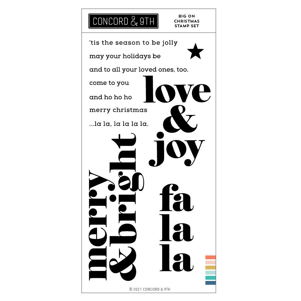 Juego de sellos Big on Christmas