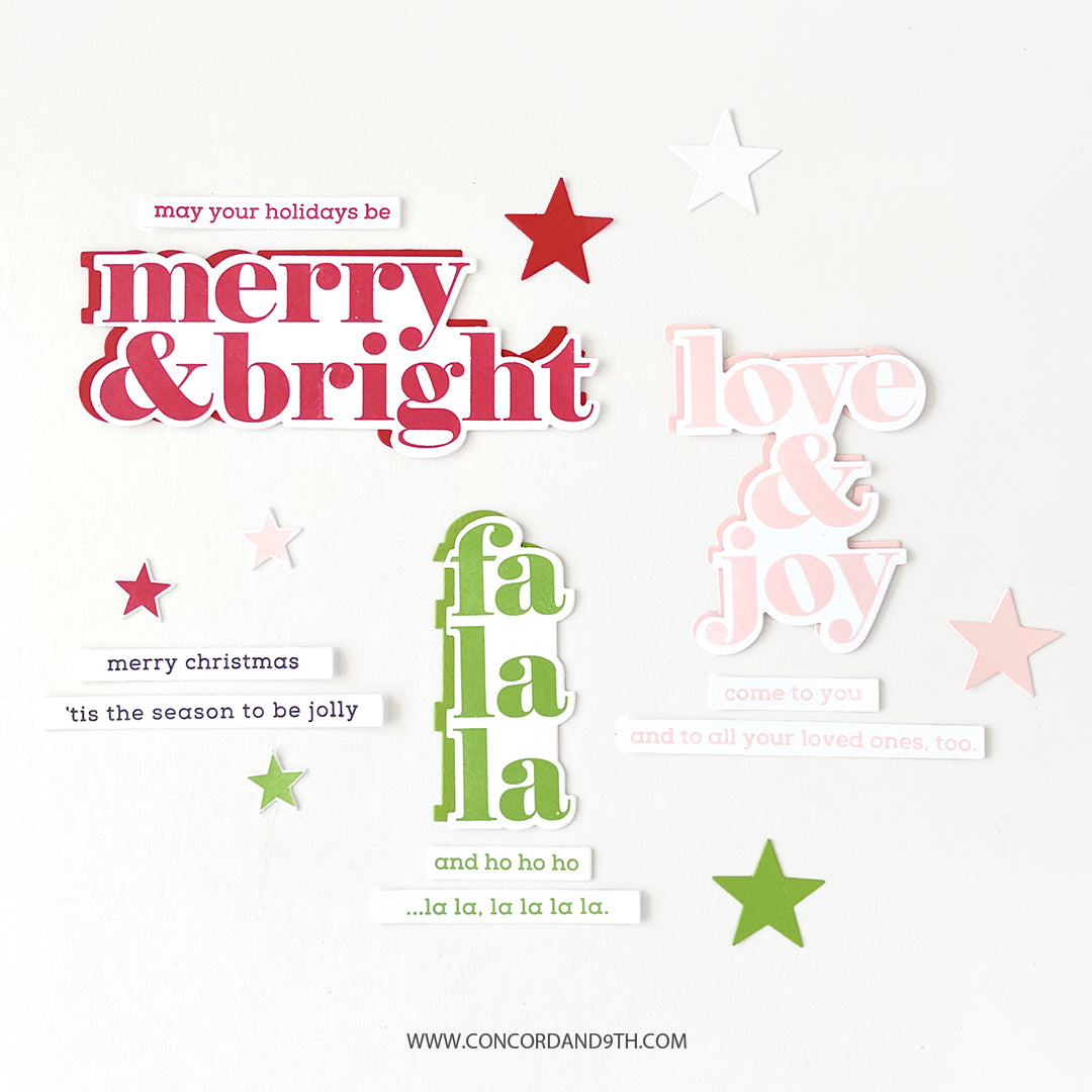 Juego de sellos Big on Christmas