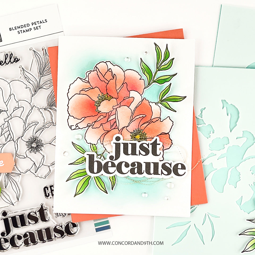 Blended Petals Stencil Pack
