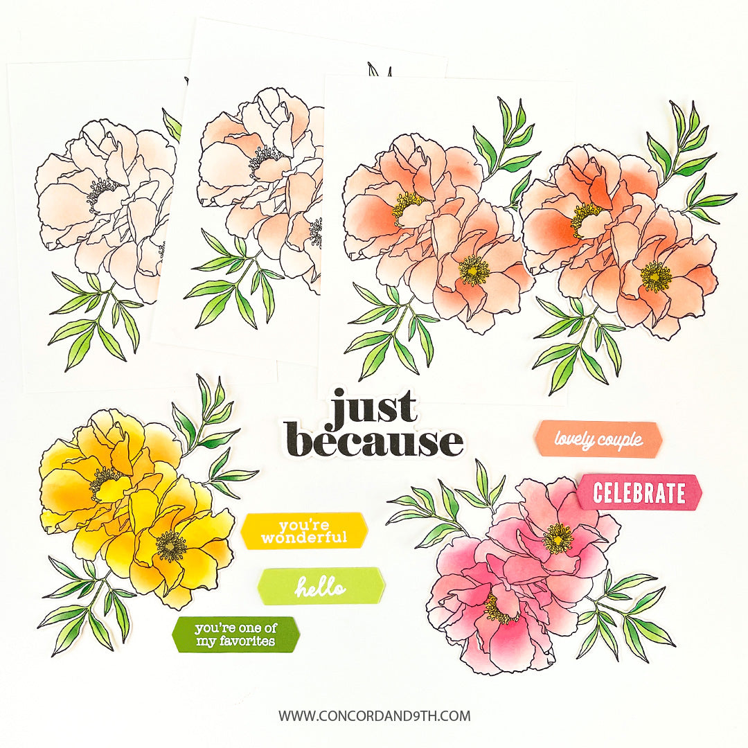 Blended Petals Stamp Set