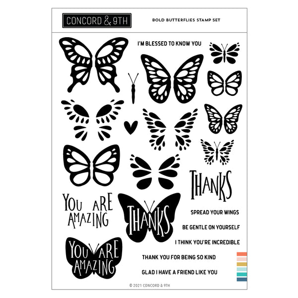 LAST CHANCE: Beautiful Butterfly Stamp Set - Concord & 9th