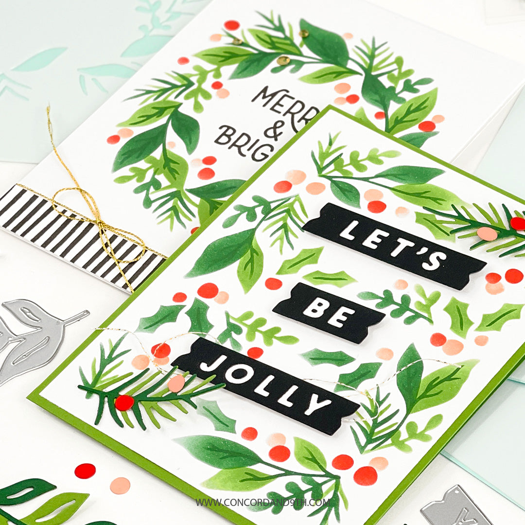 Boughs &amp; Holly Stencil Pack