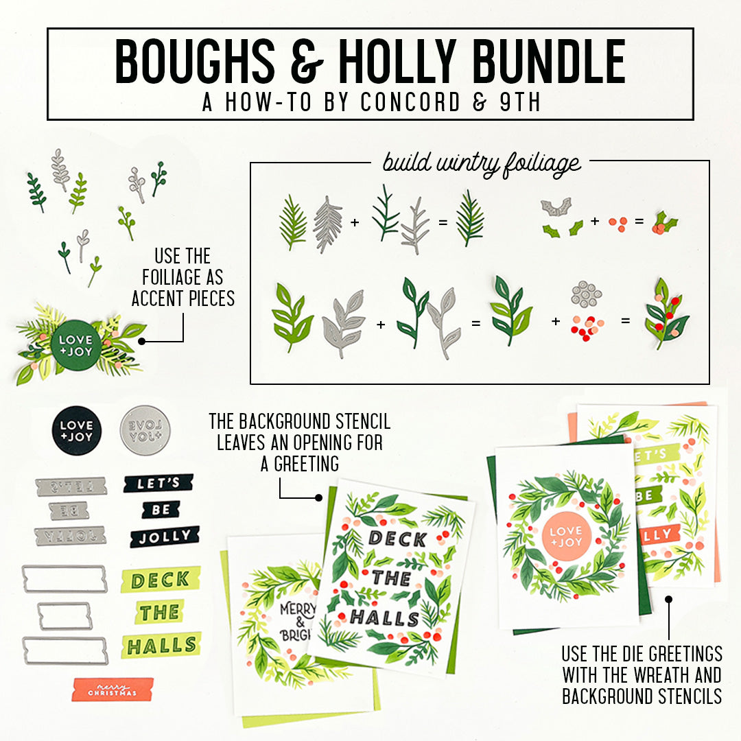 Boughs & Holly Dies