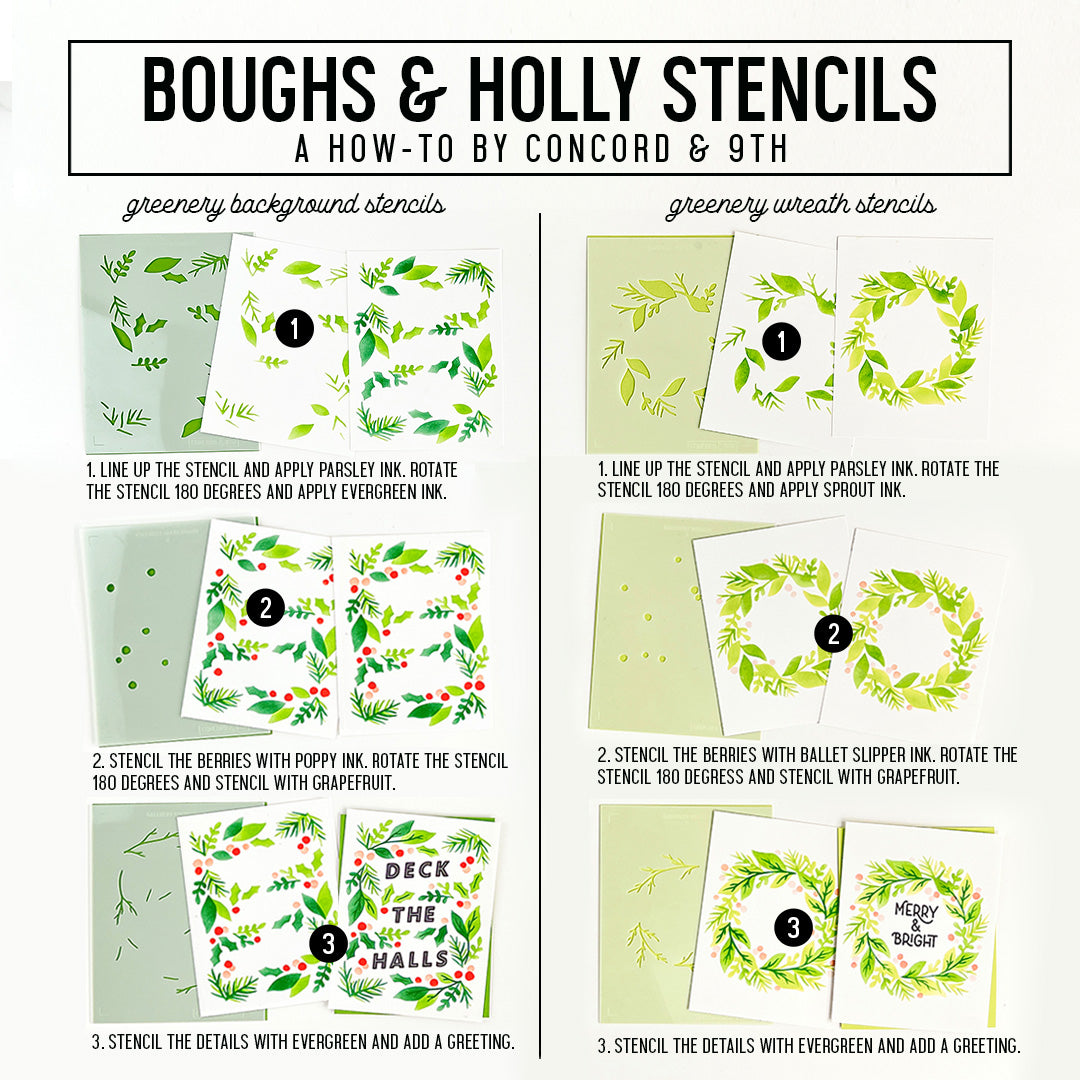 Boughs &amp; Holly Stamp Set