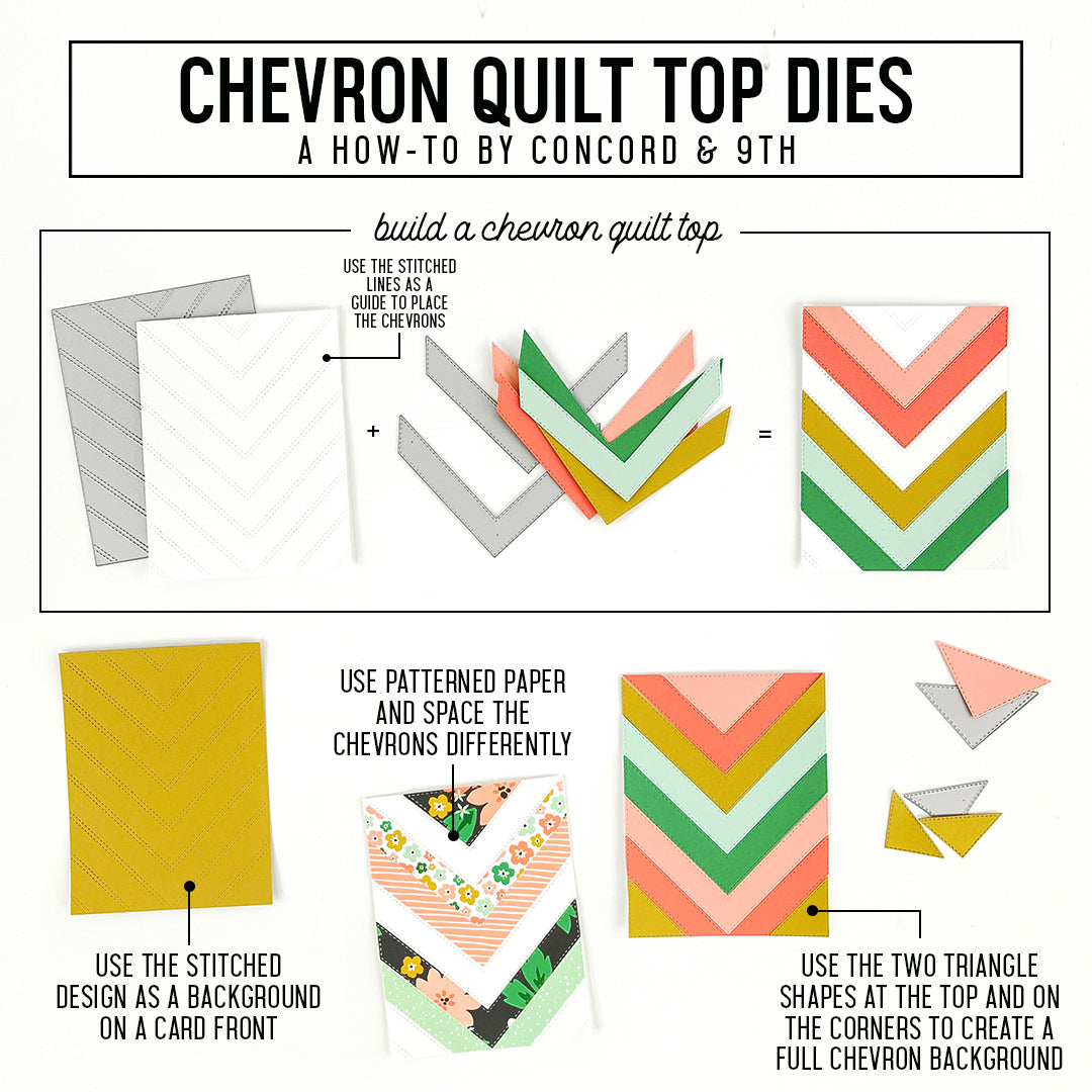 Troqueles para la parte superior de la colcha Chevron