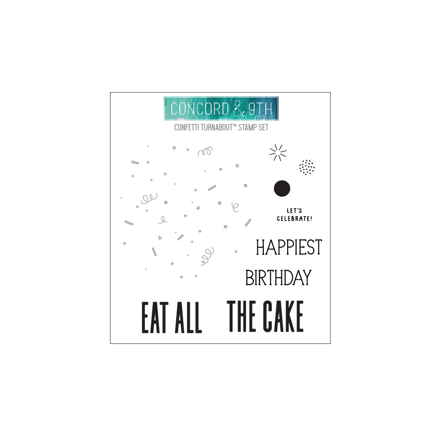 Juego de sellos Confetti Turnabout™