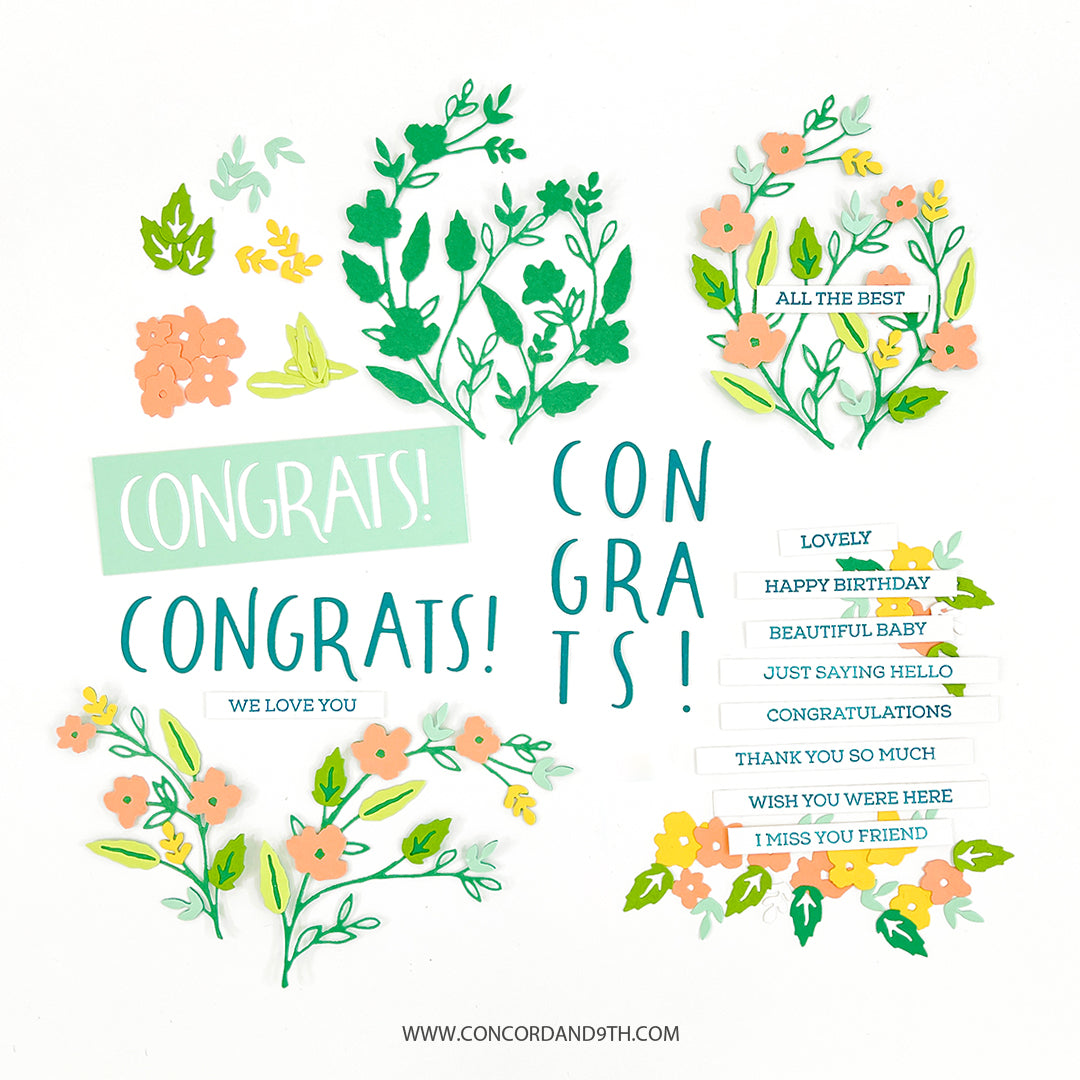 Troqueles de flores delicadas