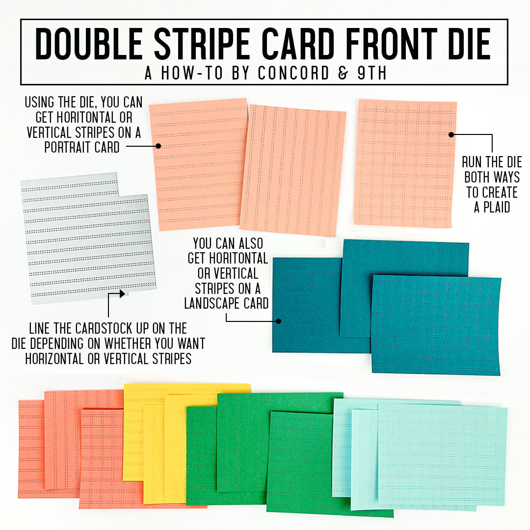 Double Stripe Card Front Die