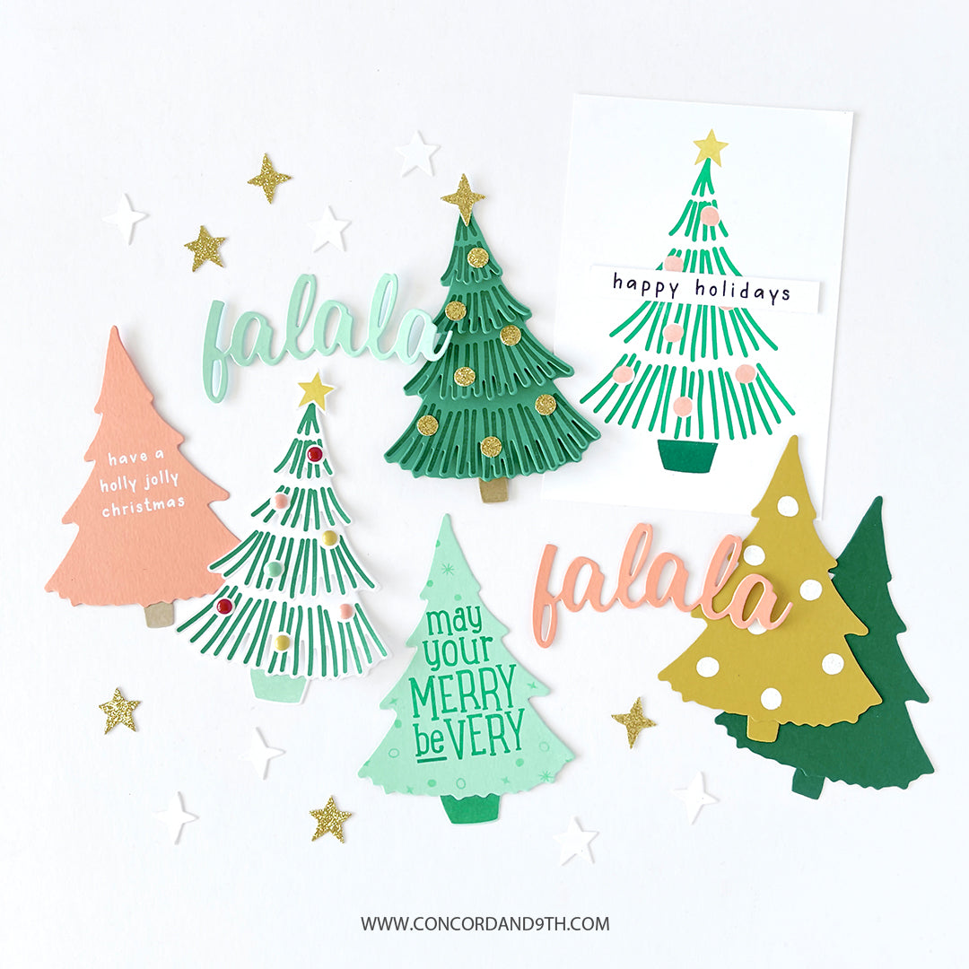 Troqueles de árbol con flecos Fa La La