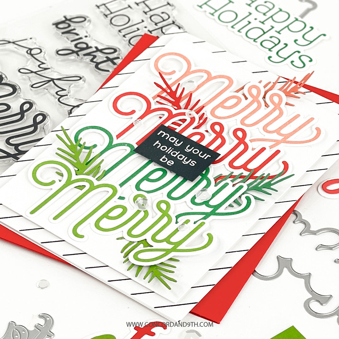 Festive Phrases Dies