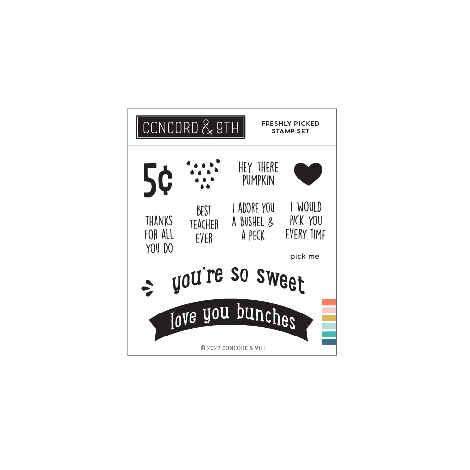 Juego de sellos recién elegido