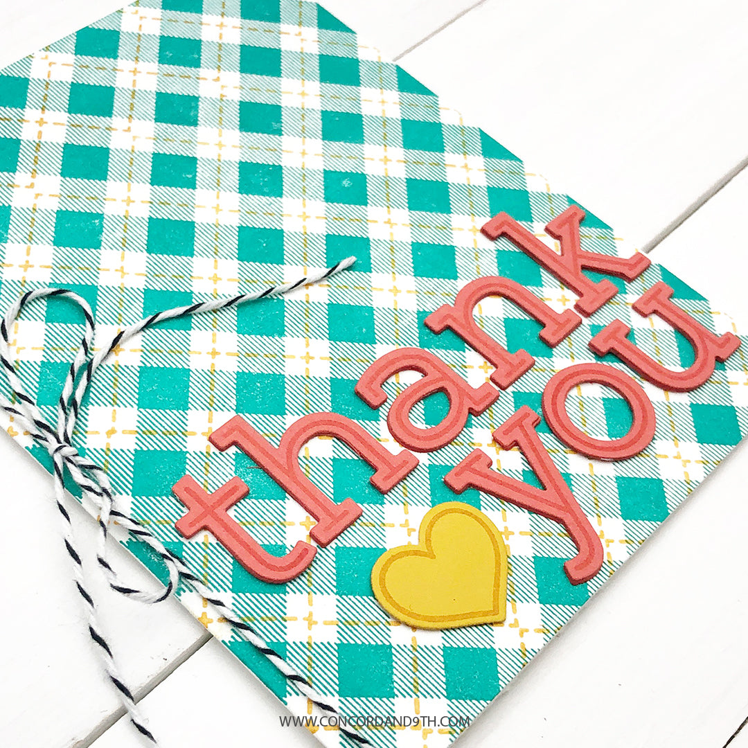 Juego de sellos con fondo de cuadros vichy