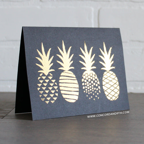 Juego de sellos Pop Art con forma de piña