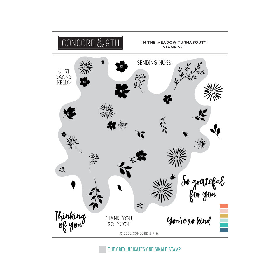 Juego de sellos Turnabout™ en el prado