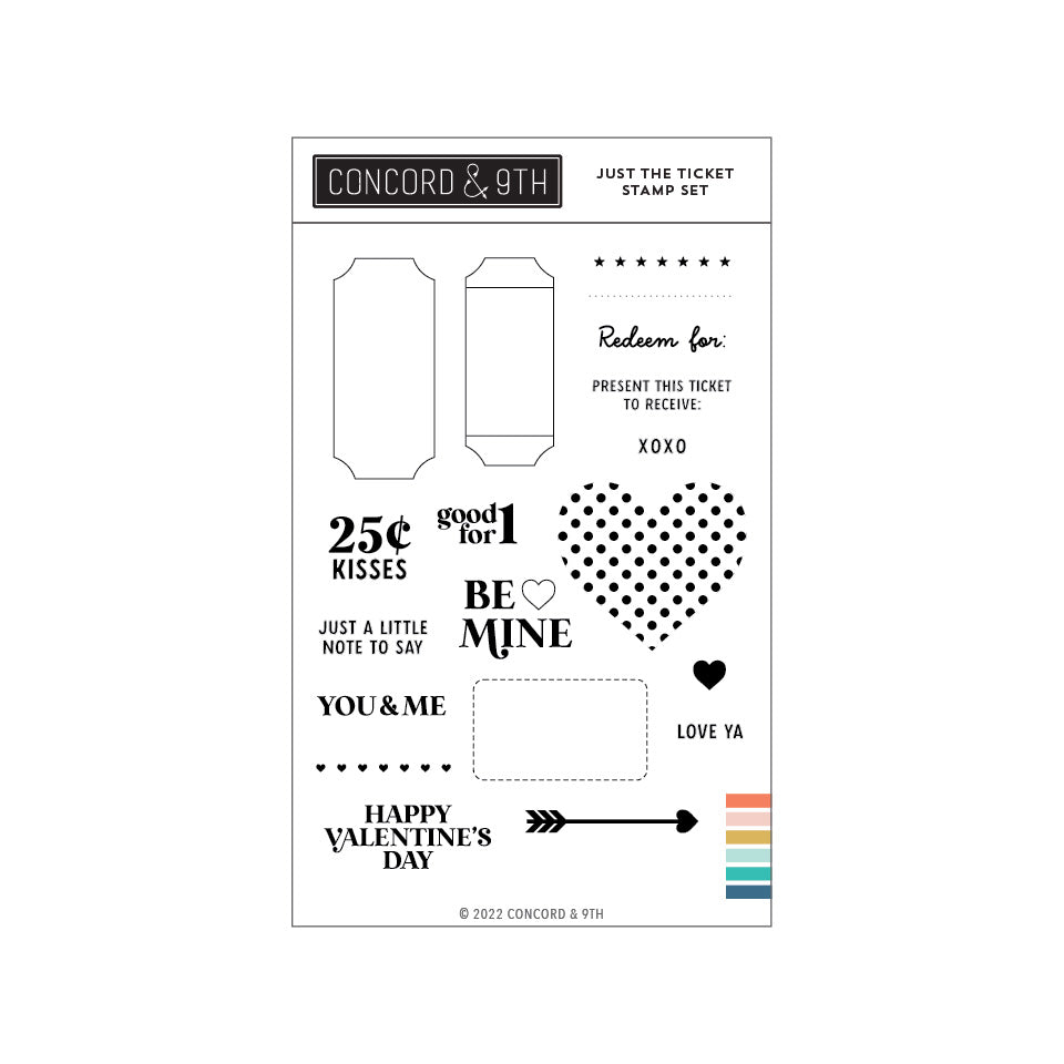 Juego de sellos Just the Ticket