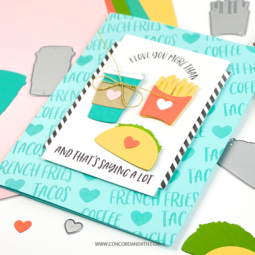 Juego de sellos "Te amo más que"