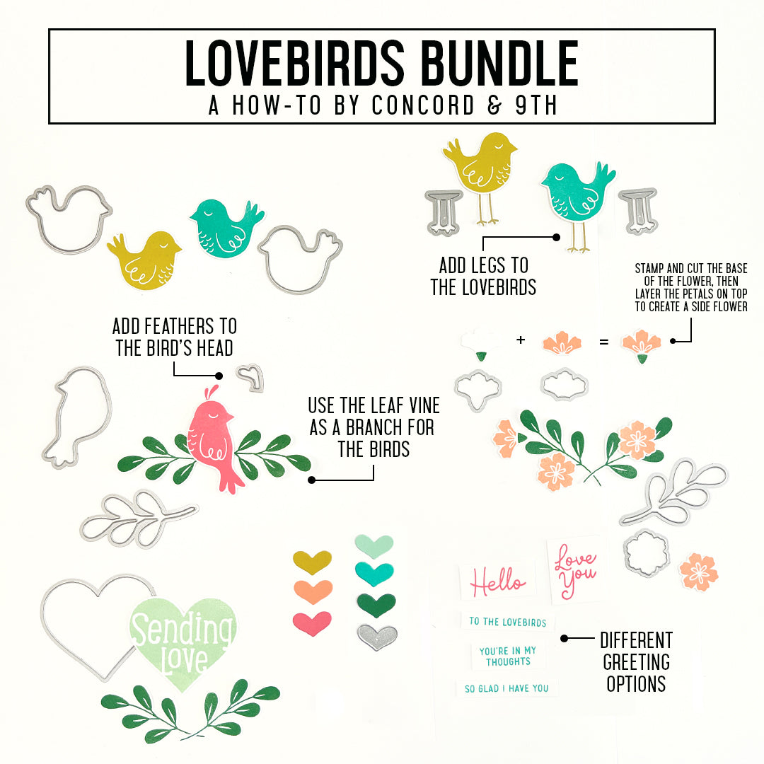 LAST CHANCE: Lovebirds Stamp Set