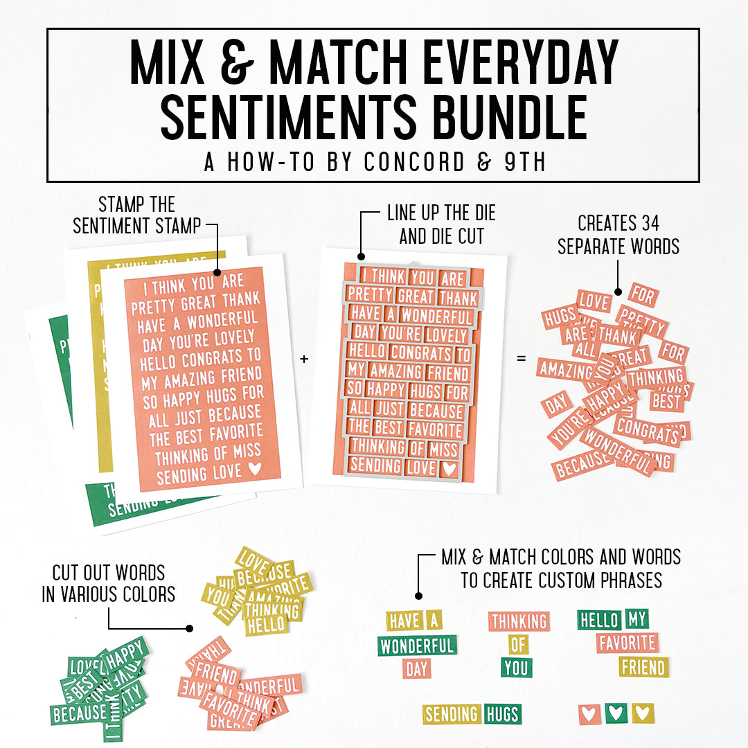 Troquel Mix & Match Everyday Sentiments