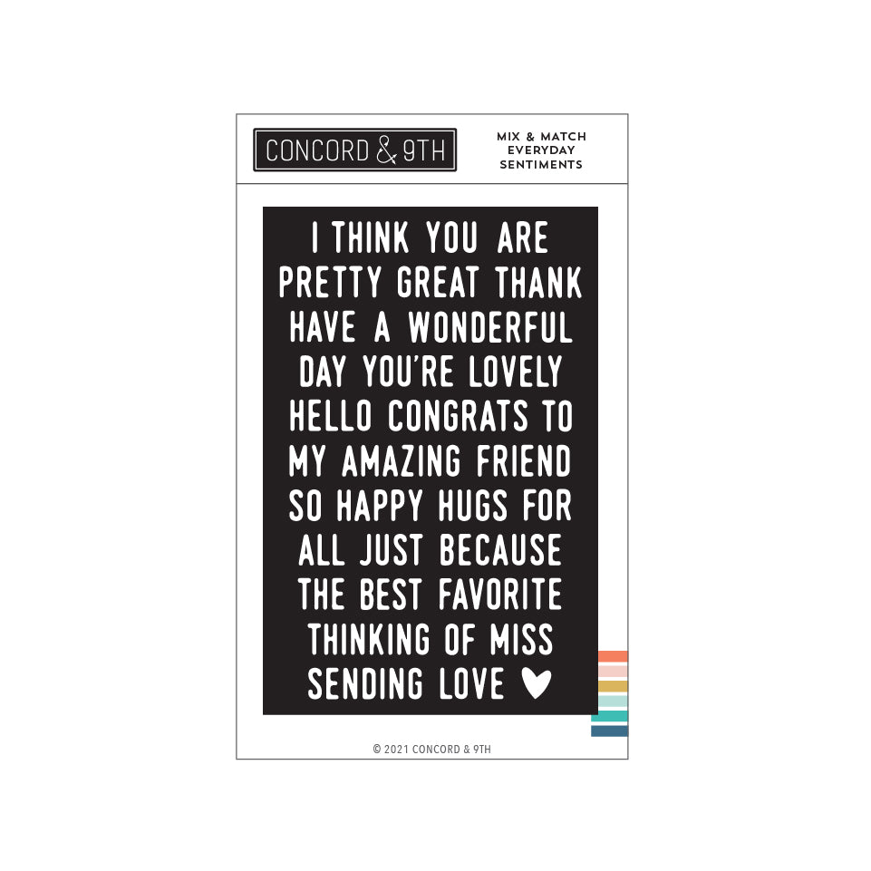 Juego de sellos Mix & Match Everyday Sentiments