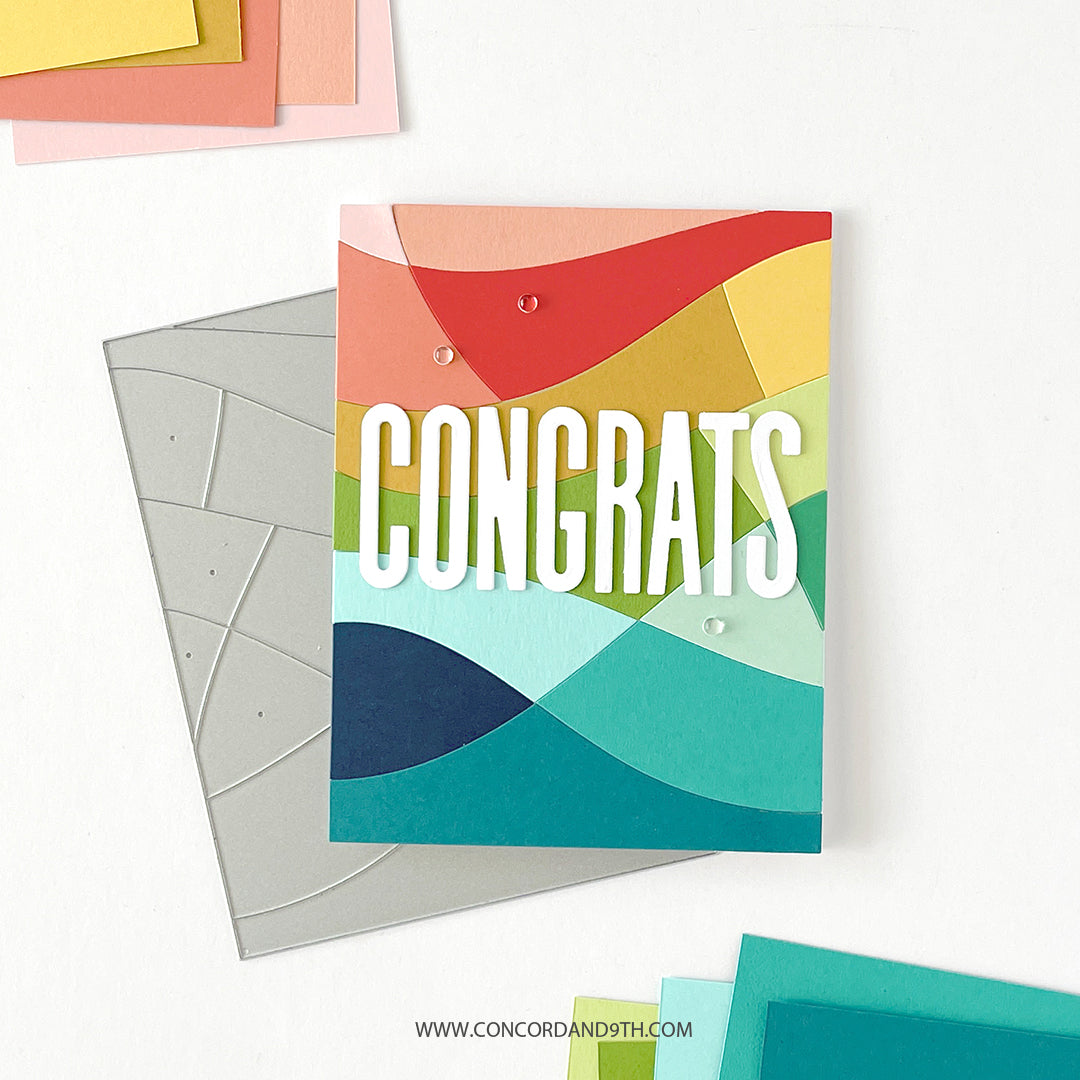 Modern Mosaic Card Front Die