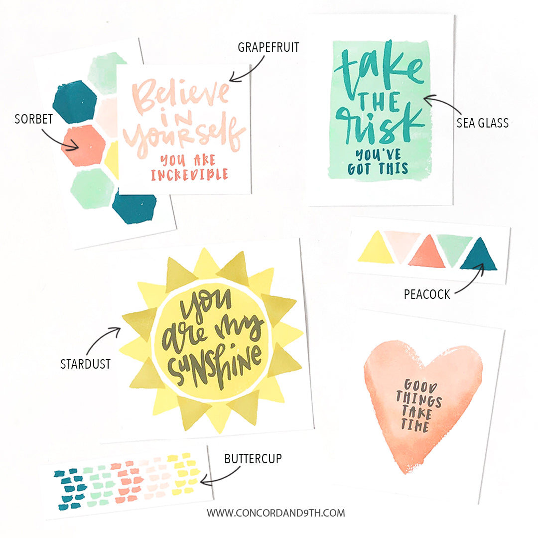 Painted Shapes Stamp Set