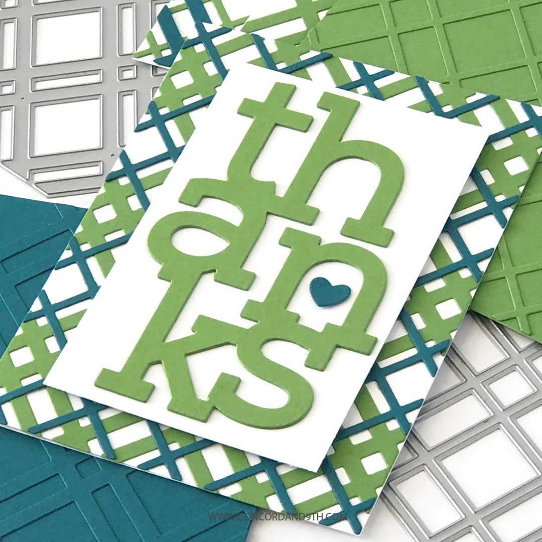 Plaid Card Front Thick Die