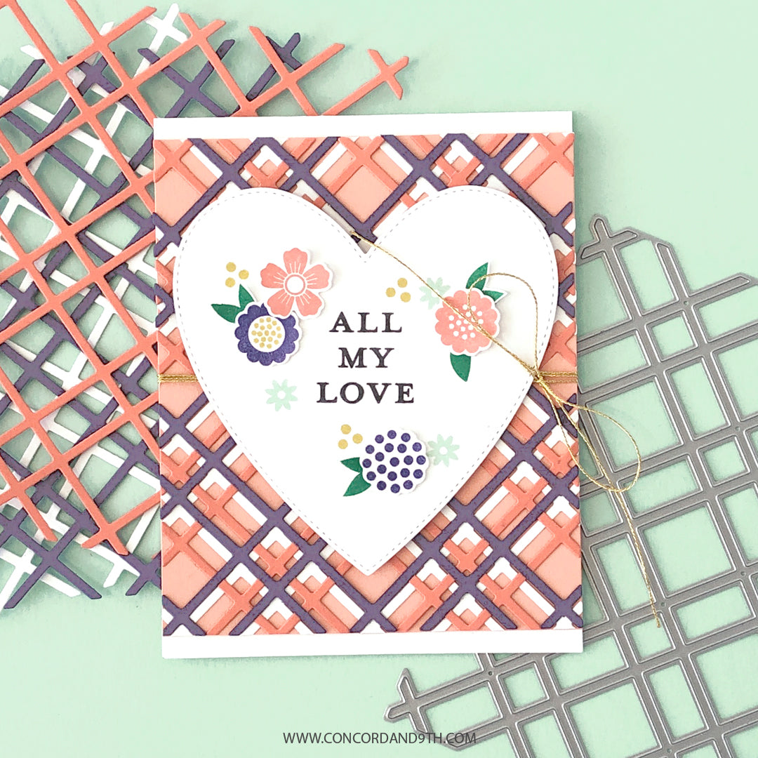 Plaid Card Front Thick Die