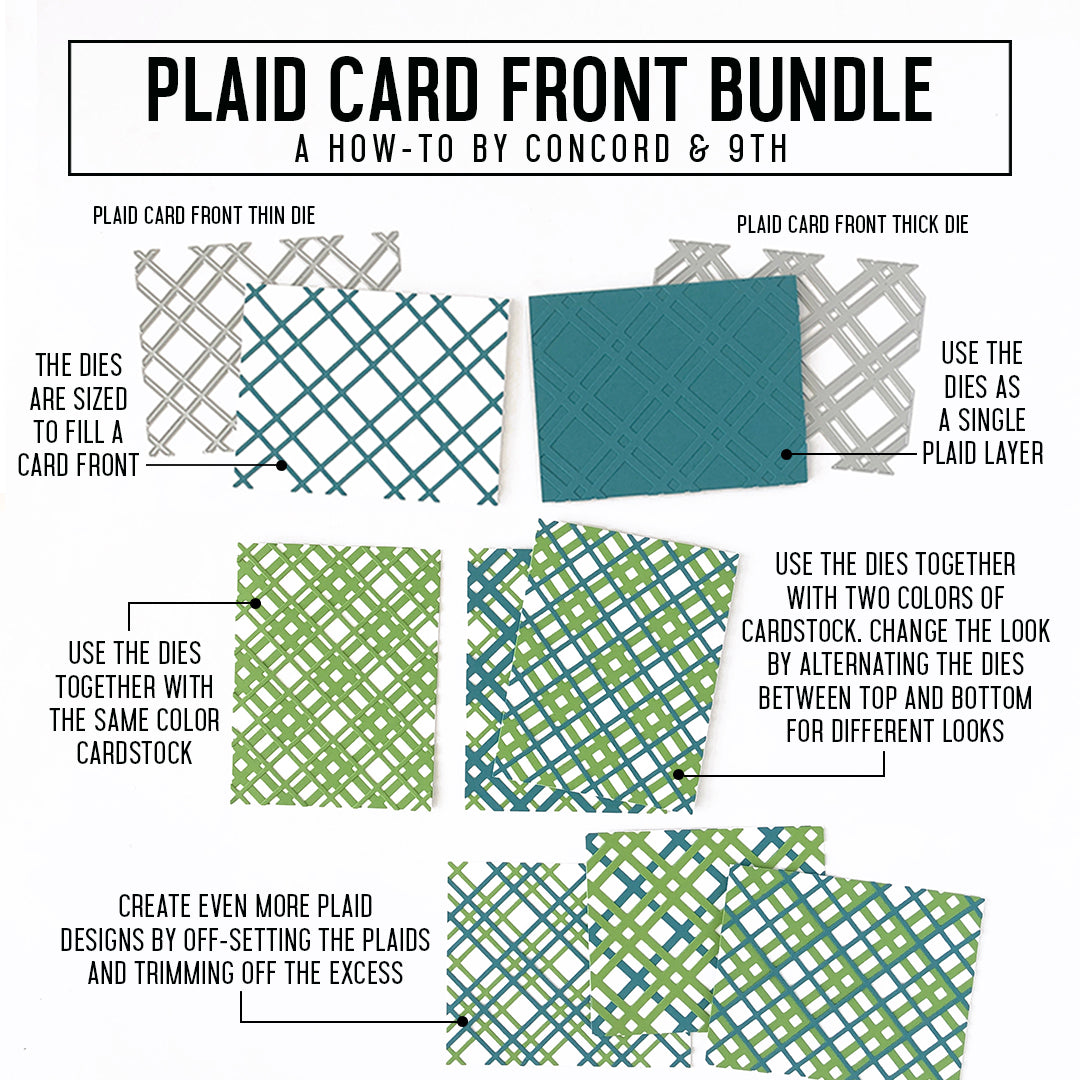 Plaid Card Front Thick Die