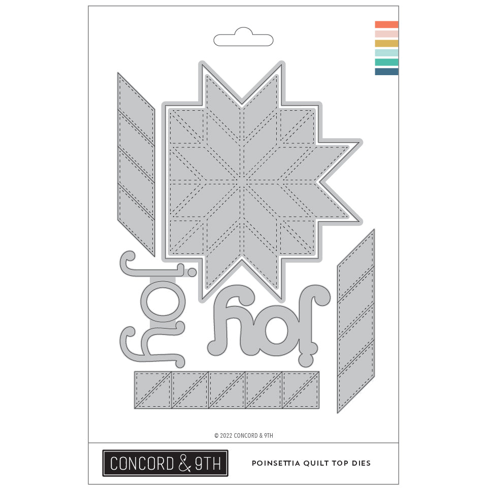 Troqueles para la parte superior de la colcha con flores de Pascua