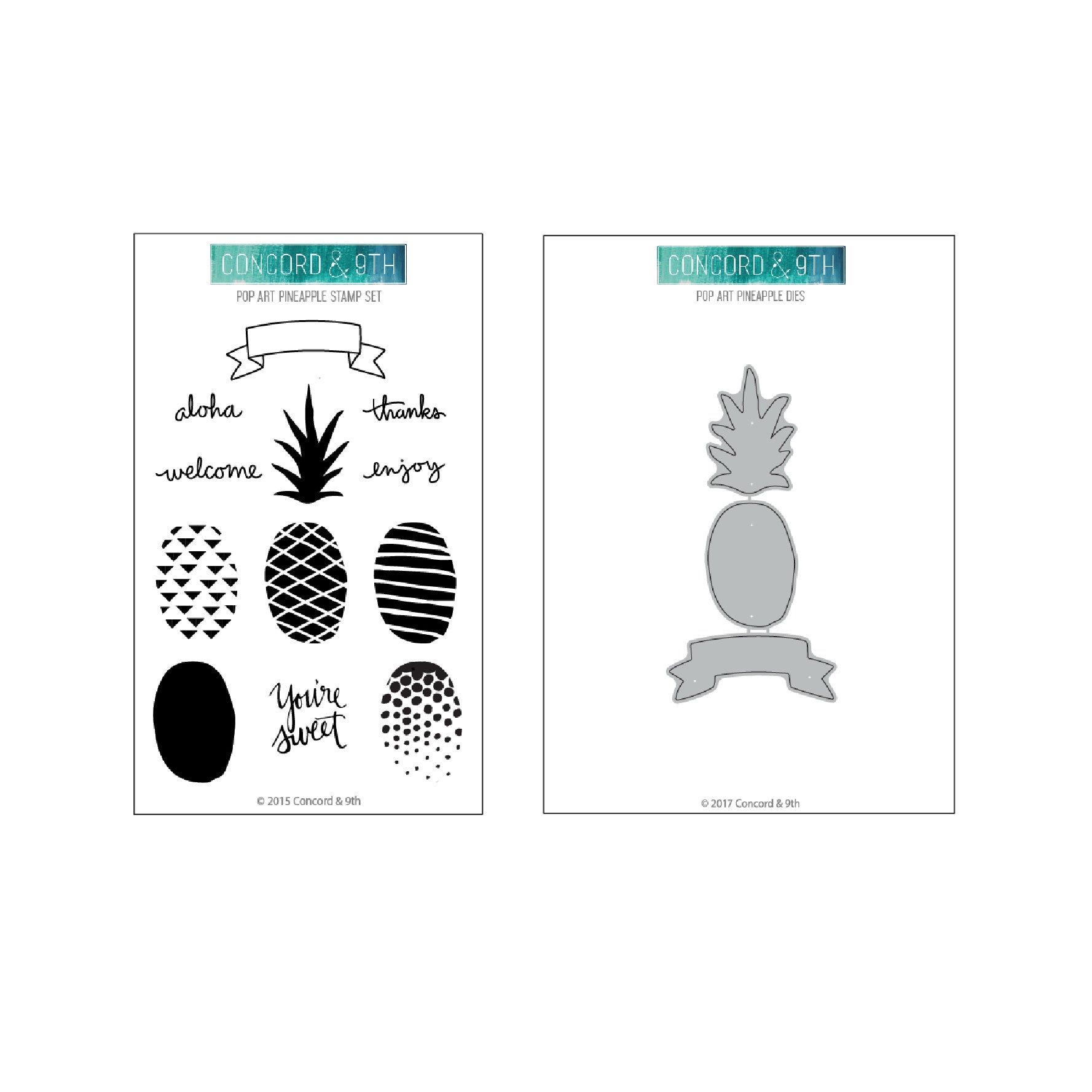 Paquete de piñas de arte pop