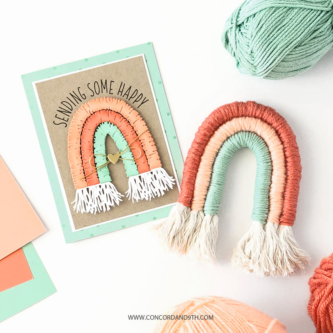 Juego de sellos con frases del arcoíris