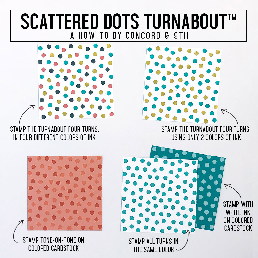 Scattered Dots Turnabout™ Stamp