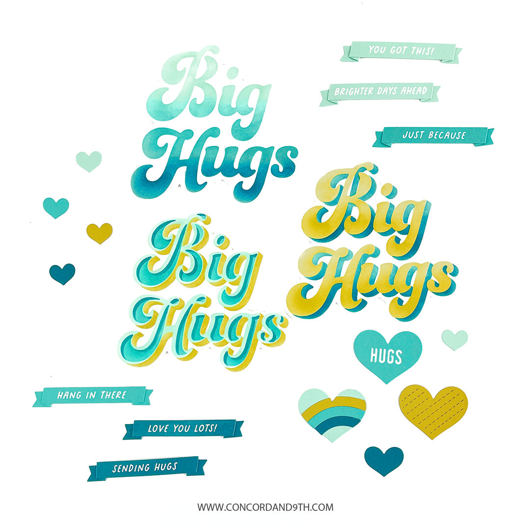 Paquete de plantillas para enviar abrazos