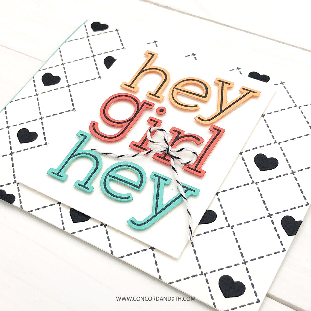 Juego de sellos con fondo de cuadros vichy