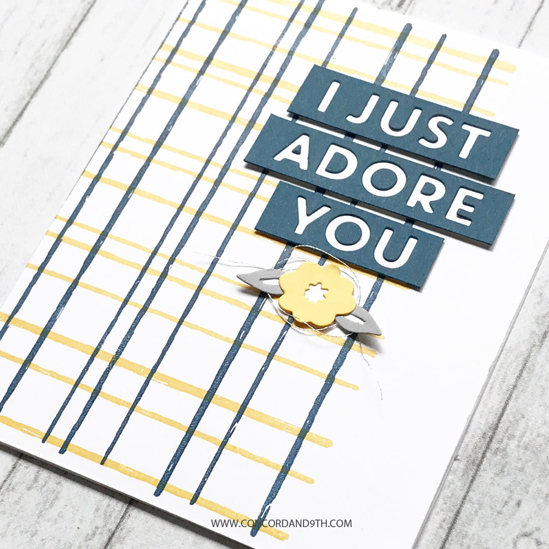 Sello con fondo de rayas esbozadas