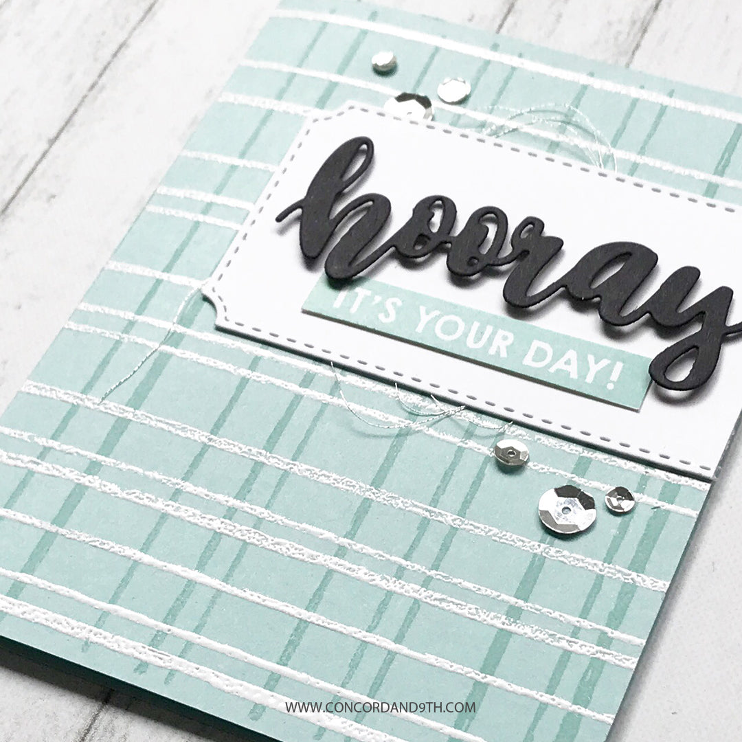 Sello con fondo de rayas esbozadas