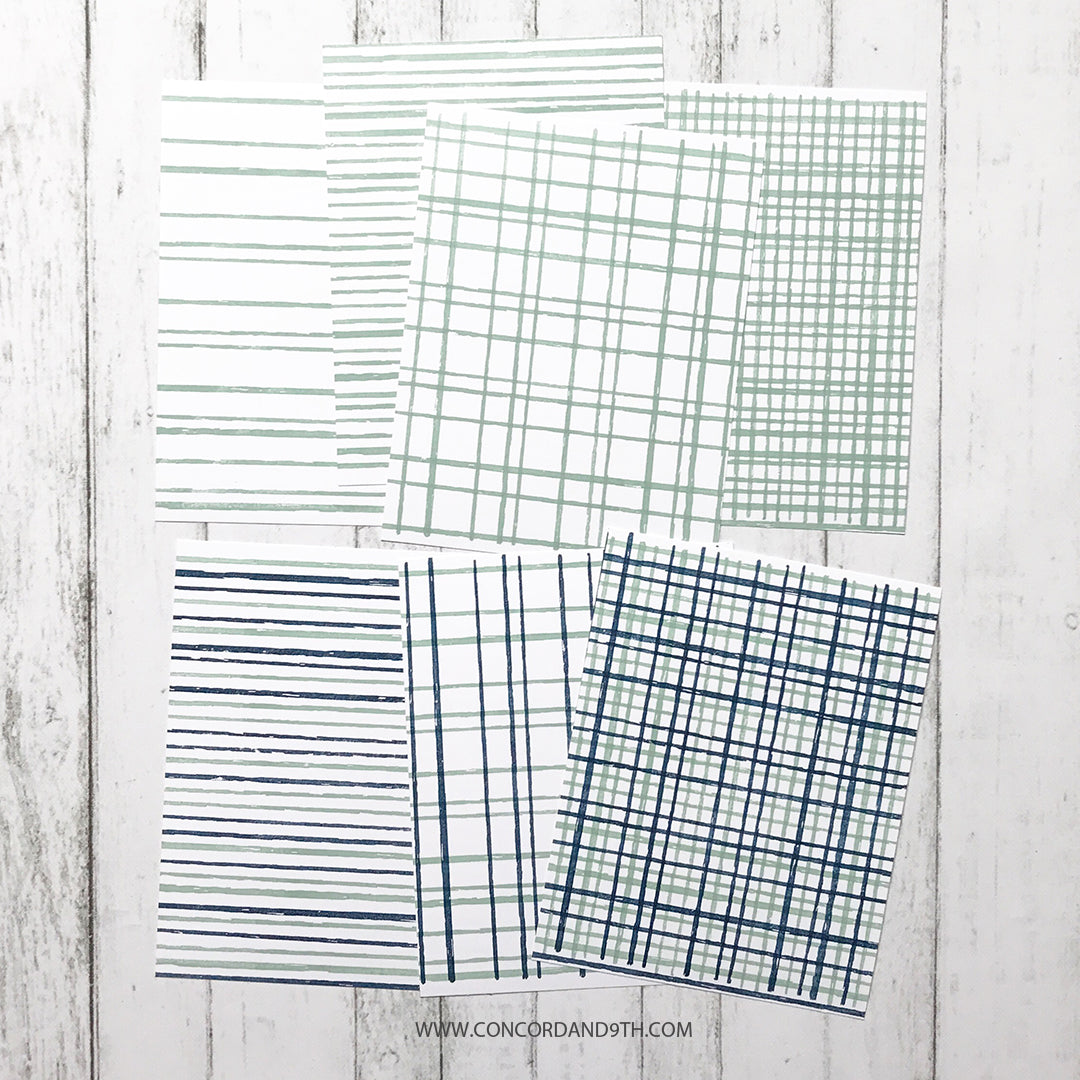 Sello con fondo de rayas esbozadas