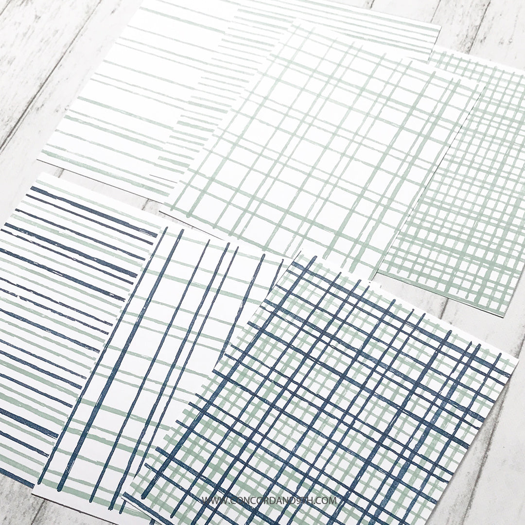 Sello con fondo de rayas esbozadas