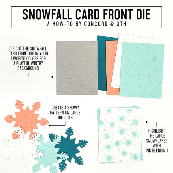 Snowfall Card Front Die - Concord & 9th