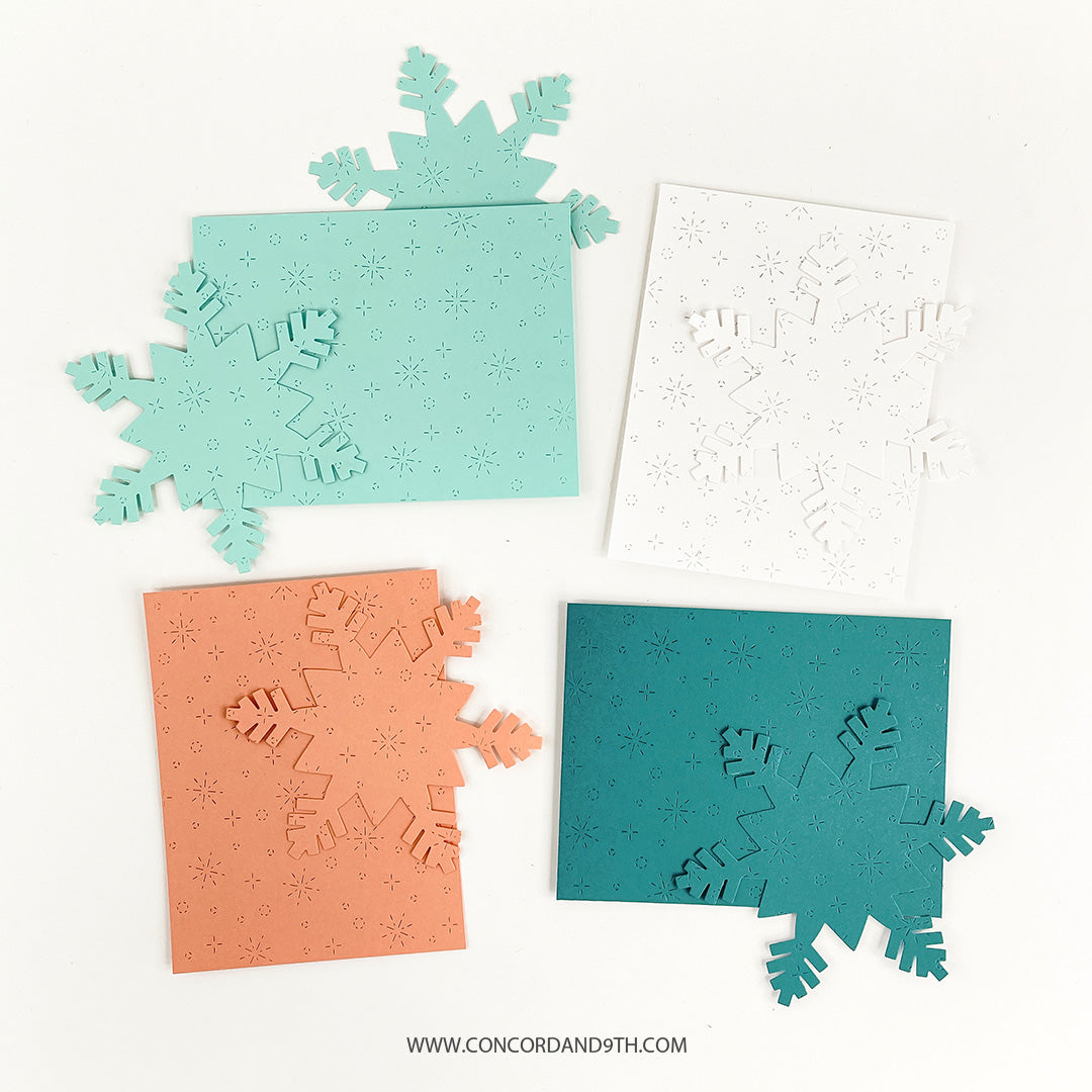 Troquel frontal de tarjeta zSnowfall