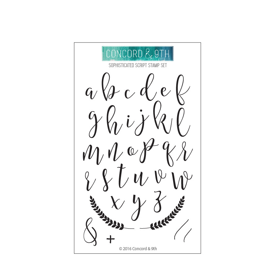 Juego de sellos con escritura sofisticada