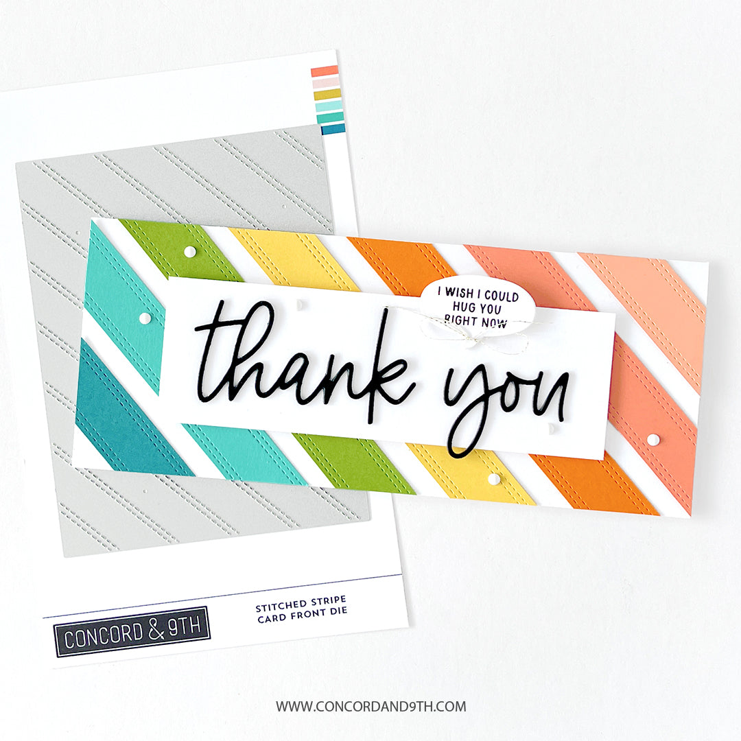 Stitched Stripe Card Front Die