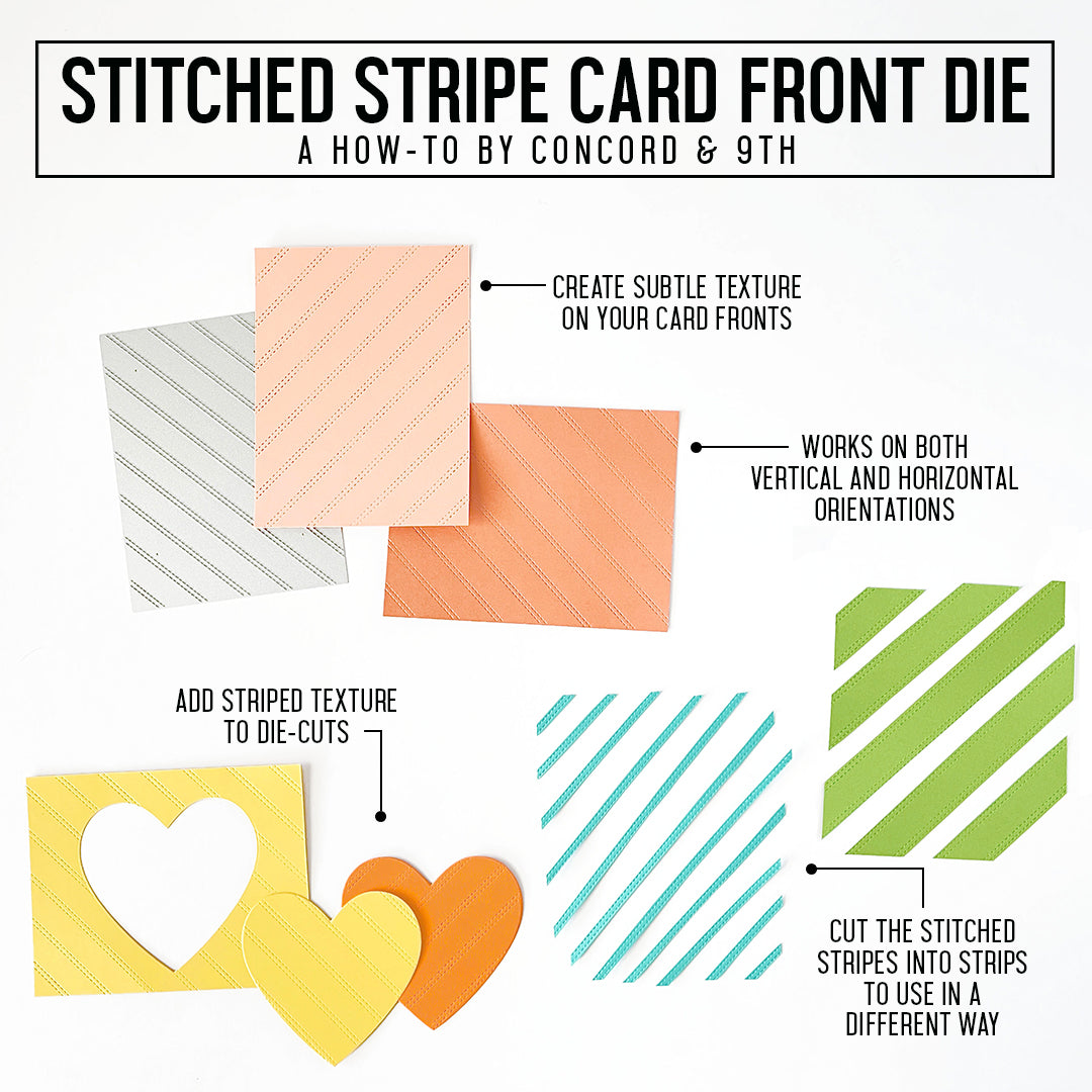 Stitched Stripe Card Front Die