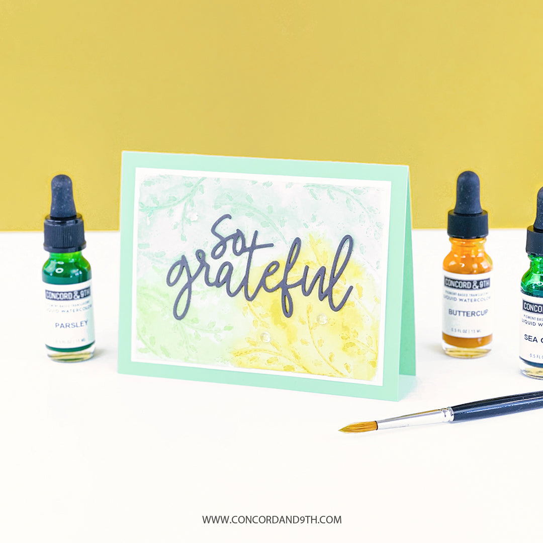 Troquel de frente de tarjeta con vides cosidas