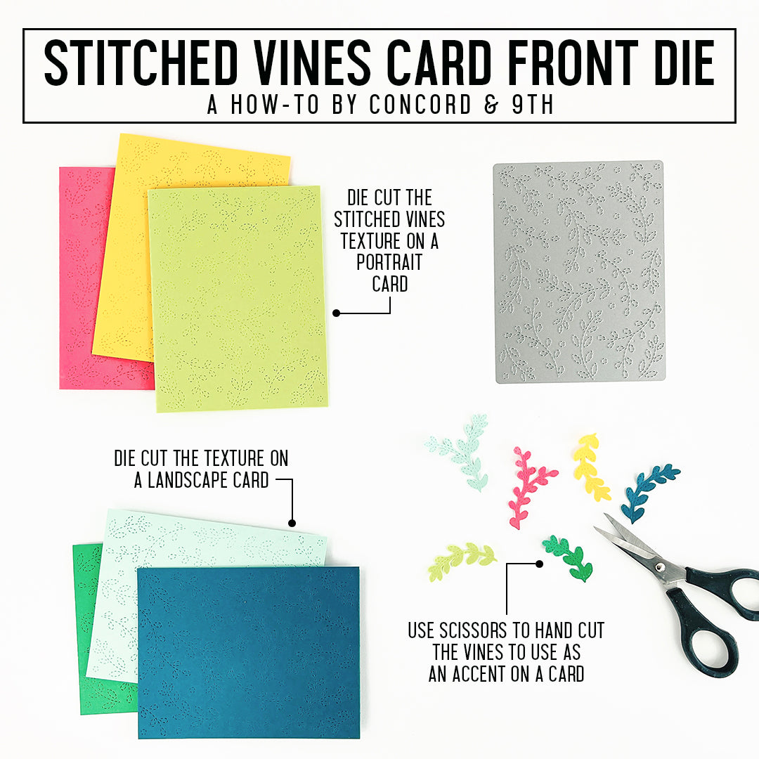 Stitched Vines Card Front Die