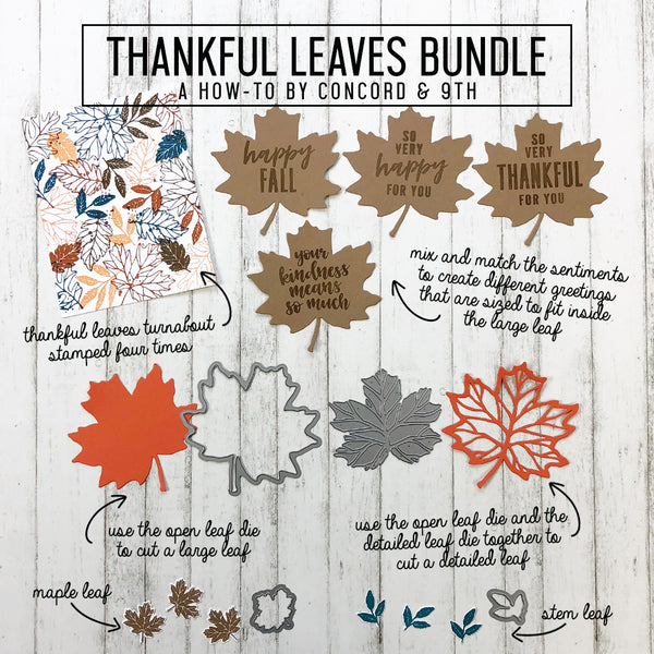 Concord & 9th THANKFUL LEAVES TURNABOUT™ Stamp and Die Sets – Arts and  Crafts Supplies Online Australia