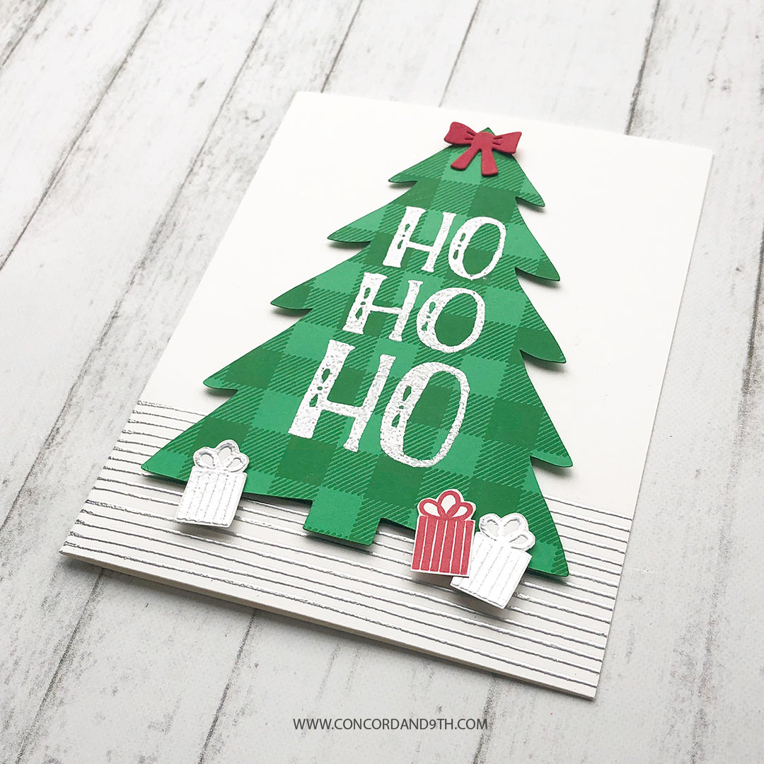 Juego de sellos con fondo de cuadros