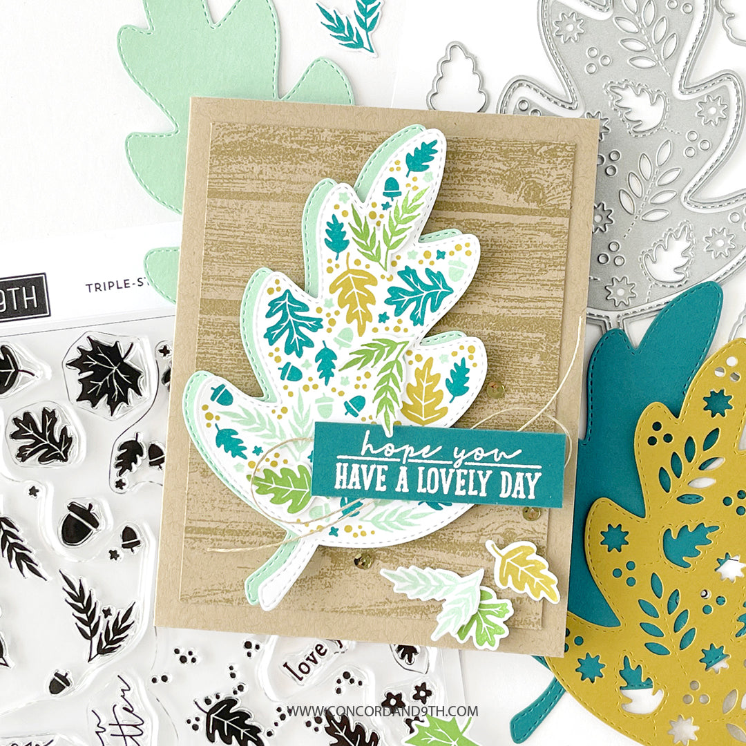 Triple-Step Autumn Leaf Stamp Set