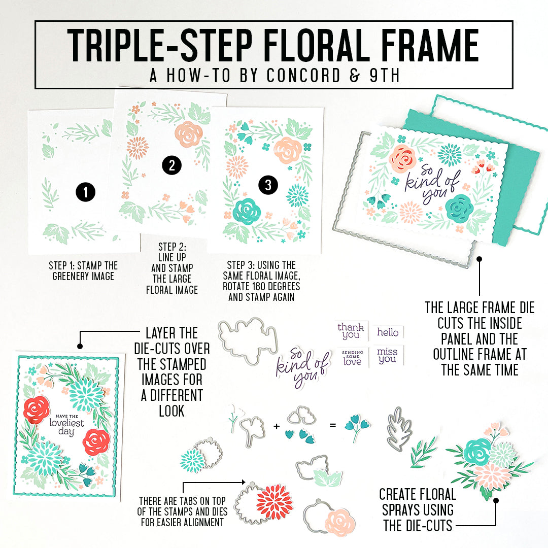 Triple-Step Floral Frame Bundle